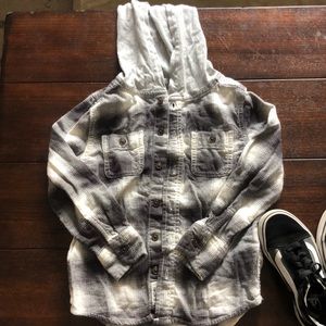 OshKosh B’gosh Plaid Button Down Hoodie